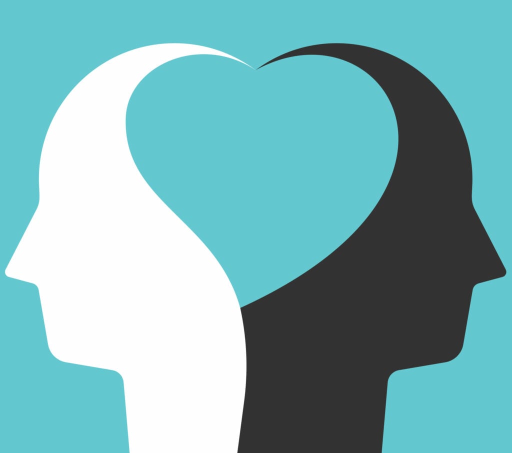 Heads united by heart By inimalGraphic