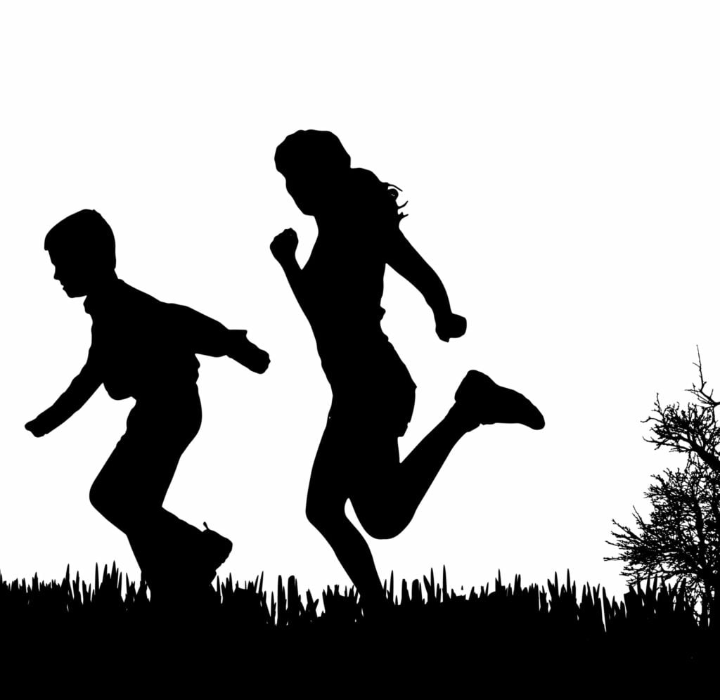 Vector silhouette of family. By majivecka